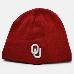 Oklahoma Sooners Red Knit Beanie Hat NCAA Fan Apparel College Football Team Gear